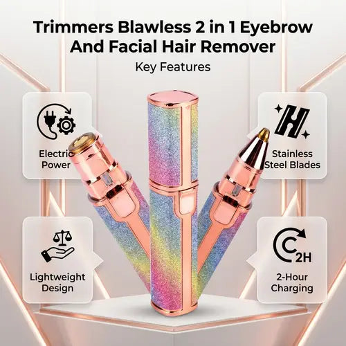 Flawless 2-in-1 USB Rechargeable Eyebrow Trimmer & Shaver (HX-203B)