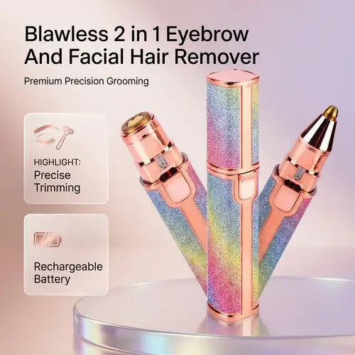Flawless 2-in-1 USB Rechargeable Eyebrow Trimmer & Shaver (HX-203B)