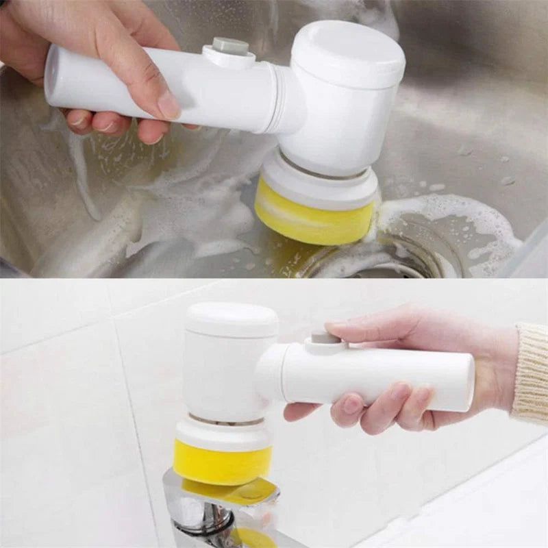 5-in-1 Electric Cleaning Brush – Cordless Spin Scrubber