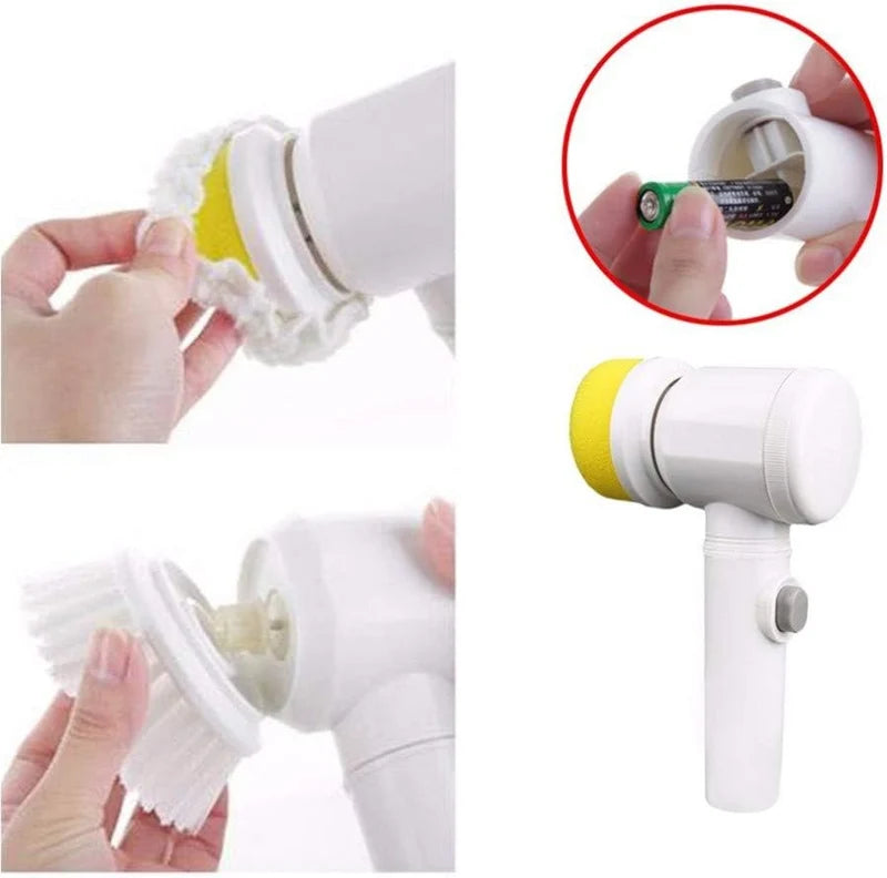 5-in-1 Electric Cleaning Brush – Cordless Spin Scrubber
