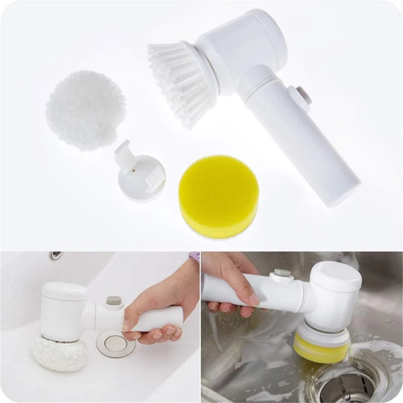 5-in-1 Electric Cleaning Brush – Cordless Spin Scrubber