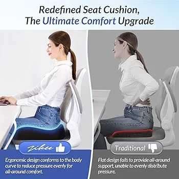 Ergonomic Seat Cushion – Memory Foam Comfort & Support